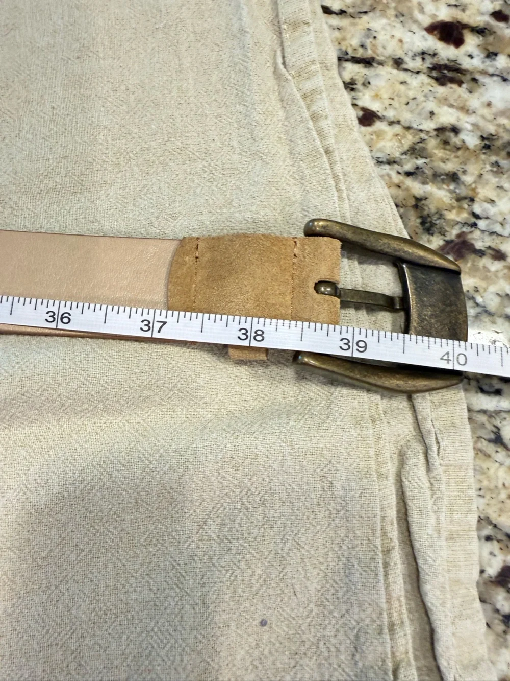 Mori Italian tan leather versatile western metal studded belt 40”
